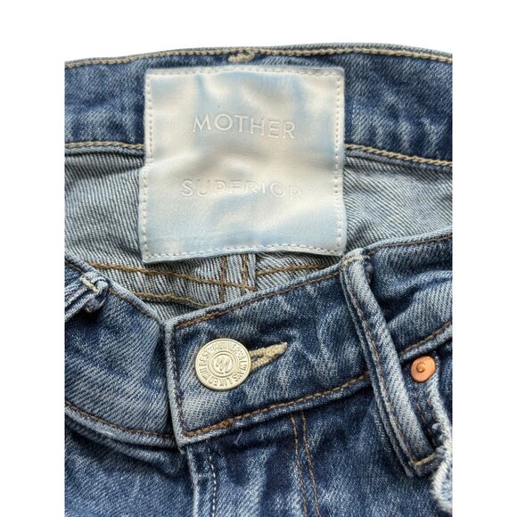 Mother Superior High Waisted Runaway Slice Heel Jeans in Morning Chores Size 25 - Picture 7 of 13